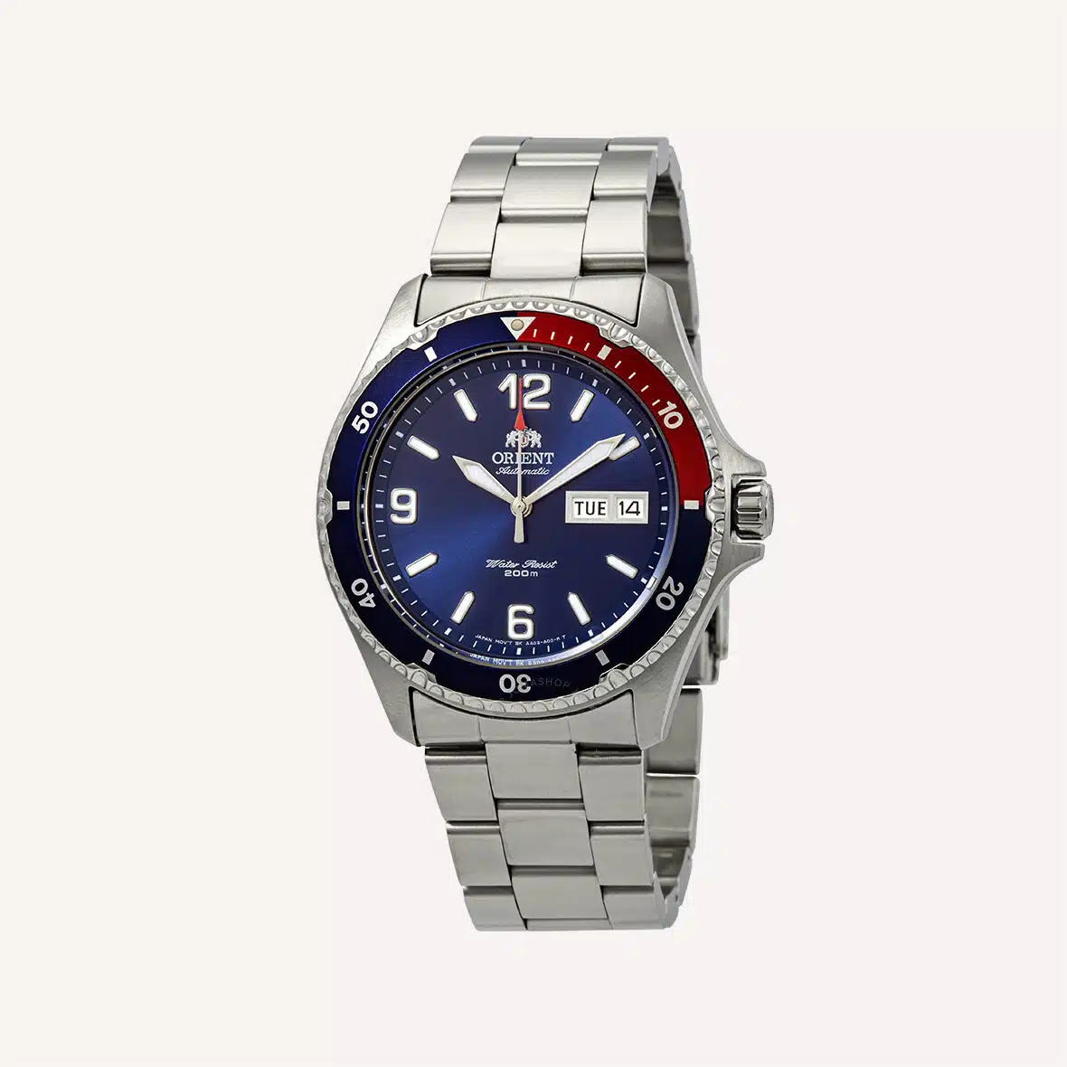 Orient Mako II Blue Red Bezel Watch