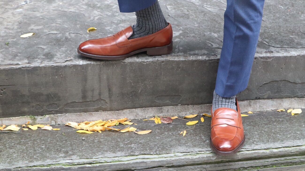 Johnston Murphy Italian calfskin Meade Penny loafer