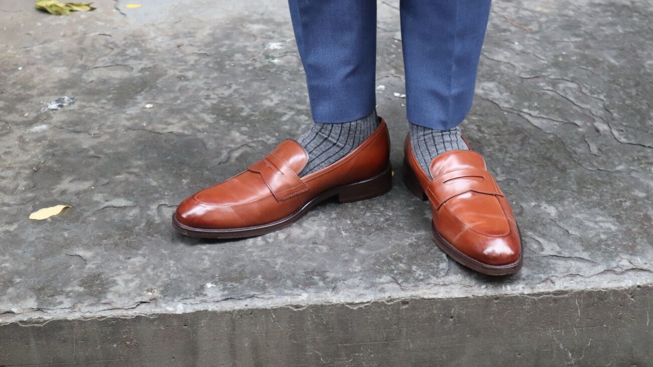 Johnston Murphy Meade Penny loafer tan