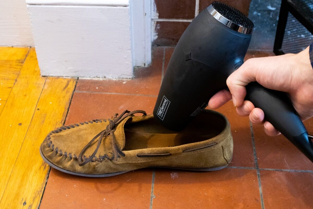 Moccasins Repair Blow Drying