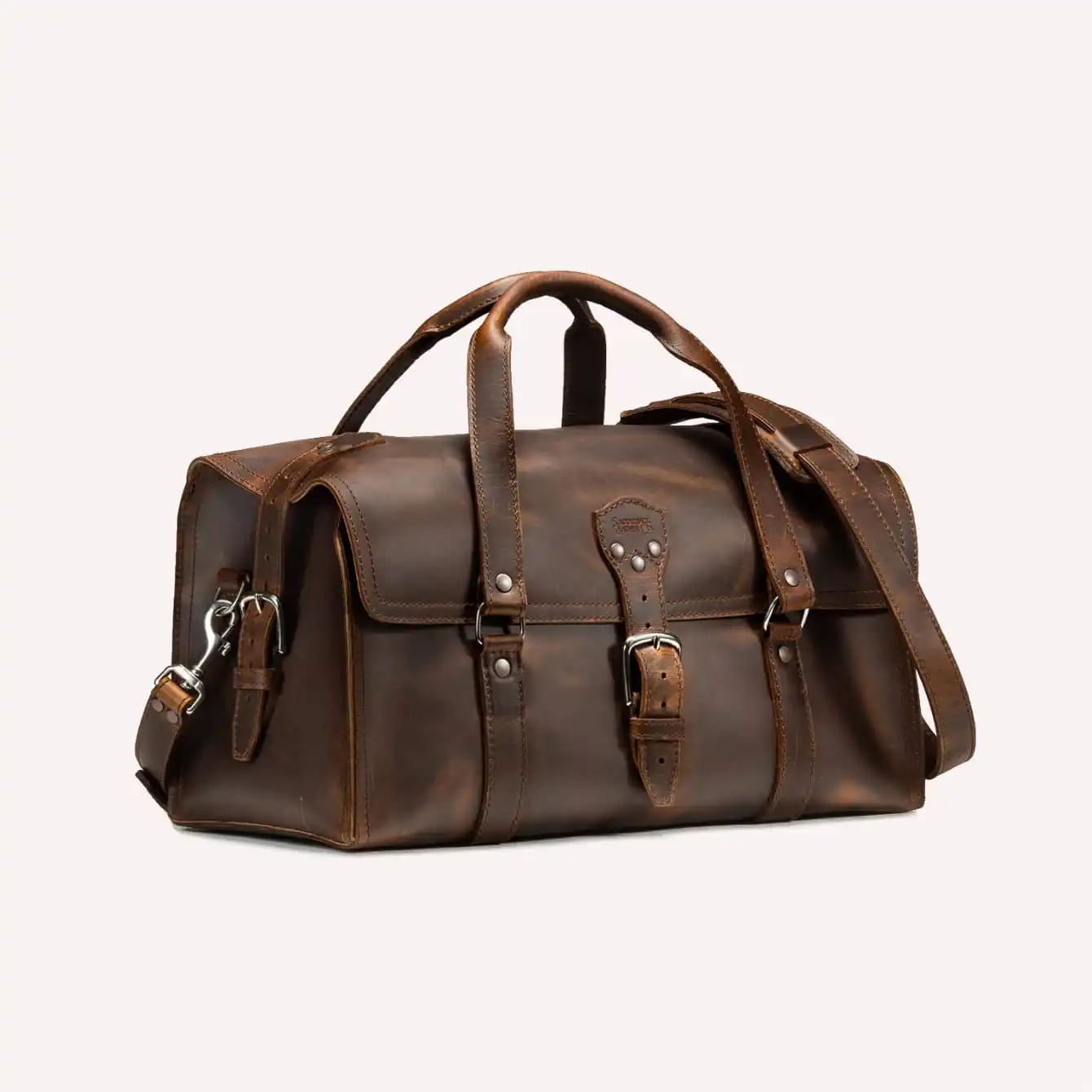 Saddleback Leather Three Strap Leather Duffle Bag